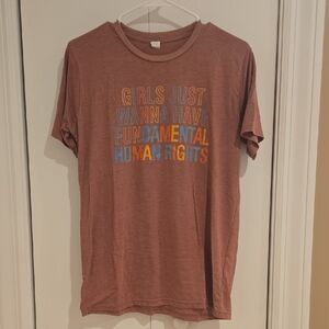 Pink, Girls Just Wanna Have Fundamental Human Rights Graphic Tee Shirt